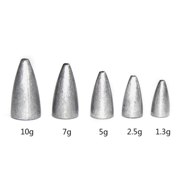 Bullet Shaped Weights Sinkers Fishing